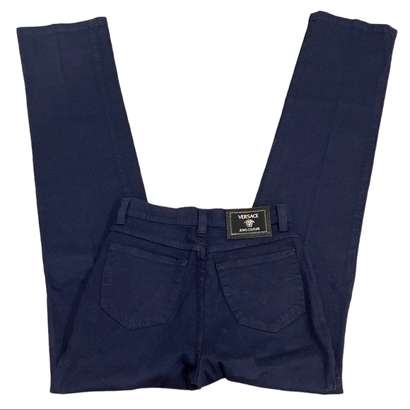 EUC Versace Vintage Dark Blue Straight Jeans - Picture 2 of 7